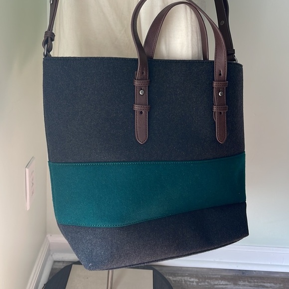 Levi's wool tote with leather handles - Picture 2 of 7